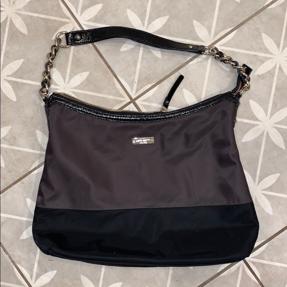 Brown & Black Color Block Shoulder Bag